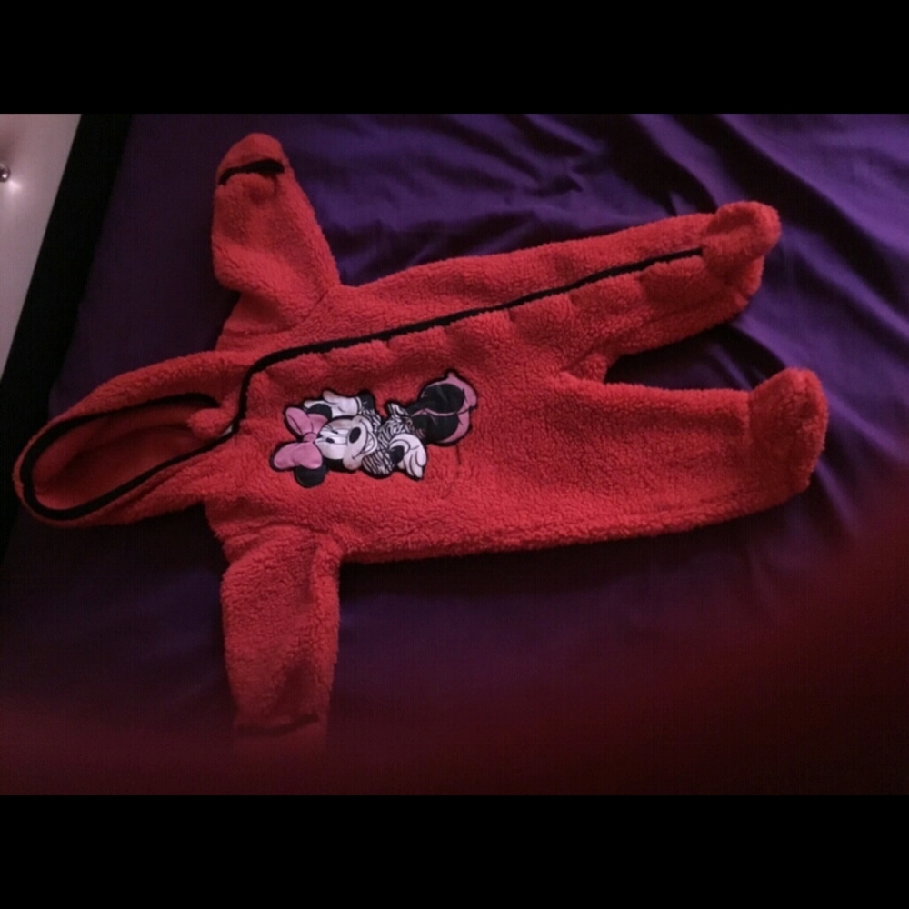 Red minnie mouse baby  suit